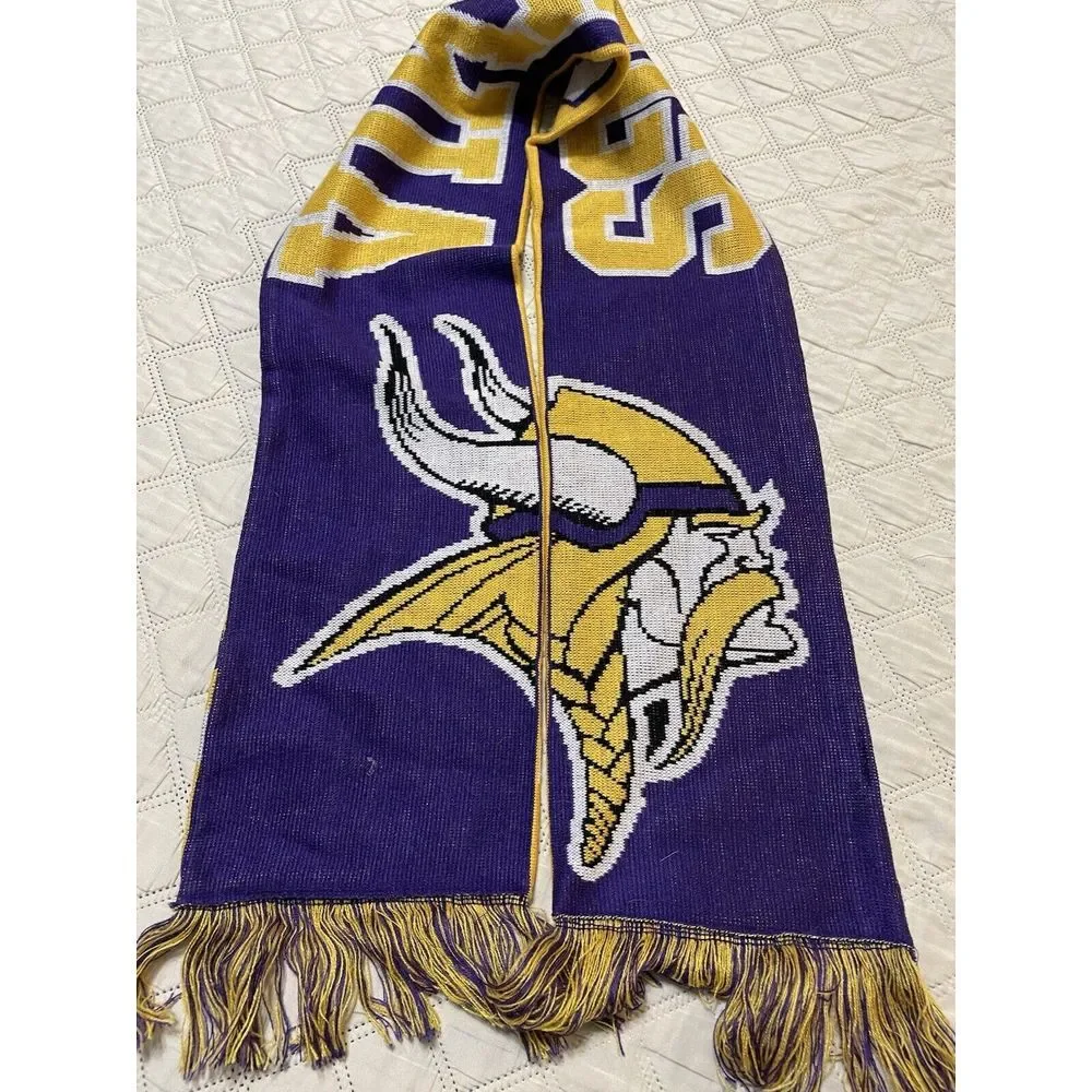 Minnesota‎ Vikings Scarf By Reebok Team Apparel Double Sided